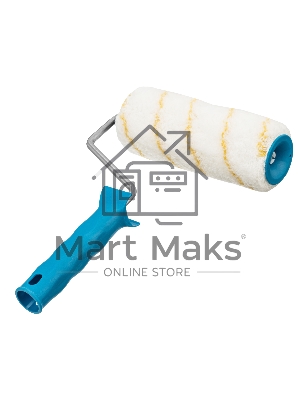 Валик в сборе Matrix полиакрил желтая полоса, 180 мм, ворс 12 мм, D 48 мм, D ручки 8 мм