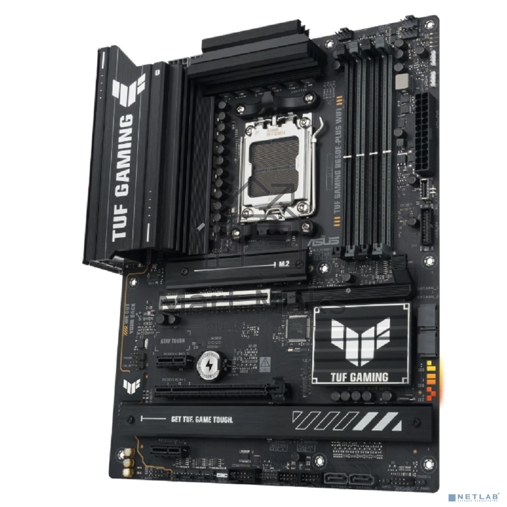 Материнская плата ASUS TUF GAMING B650E-PLUS WIFI, AM5, AMD B650, 4xDDR5, 4xSATA, 3xM.2, 1xPCIe 5.0 x16, 1xPCIe 4.0 x4, 2xPCIe 4.0 x1, 1xDisplayPort, 1xHDMI, 1x2.5Gb LAN, Wi-Fi 6E, Bluetooth 5.3, 1xUSB-C 20Gbps, 3xUSB-A 10Gbps, 6xUSB-A 2.0, 5x3.5 мм, 7.1,