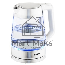 Чайник электрический Haier HK-500 1.7л. 2200Вт серый/белый корпус: стекло/пластик (TD0029955RU)