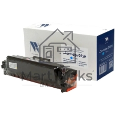 Картридж лазерный NVPrint совместимый NV-055H Голубой (БЕЗ ЧИПА) для Canon i-Sensys MF742Cdw/MF744Cdw/MF746Cx/LBP663Cdw/LBP664Cx (5900k)