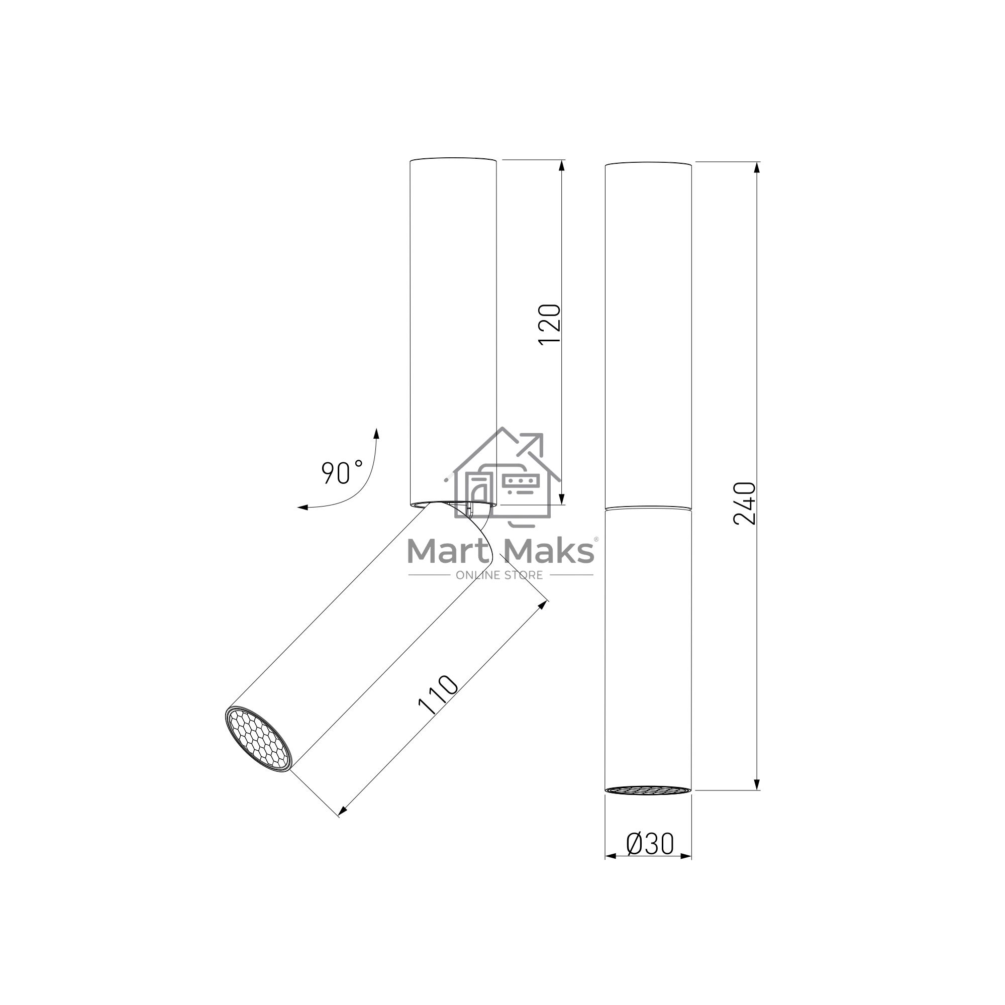 Pika 6W (25029/LED)/Светильник накладной черный