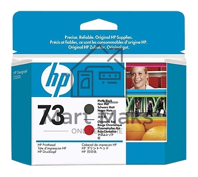 Картридж струйный HP 73 CD949A черный матовый/хроматический красный печатающая головка для HP DJ Z3200