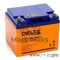 Батарея Delta DTM 1240 L (12V, 40Ah) с увеличенным сроком службы (10 лет)