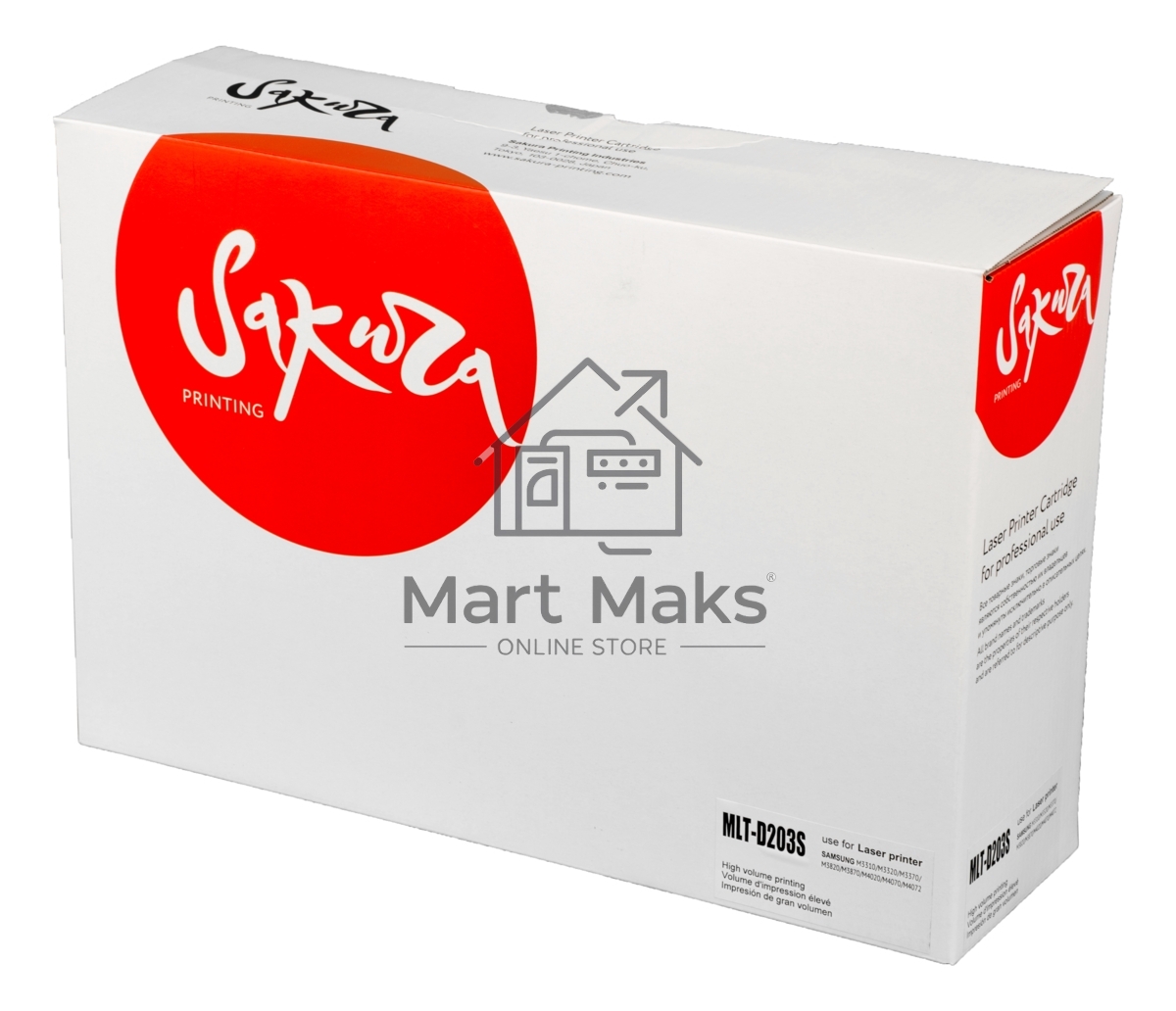 Картридж лазерный Sakura MLTD203S для Samsung ProXpress M3310/ M3320/ M3370/ M3820/ M3870/ M4020/ M4070/ M4072 Series, черный, 3 000 к.