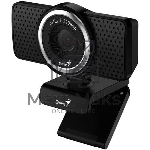 Интернет-камера Genius Веб-камера Genius ECam 8000 черная черный new package, 1080p Full HD, Mic, 360°, универсальное мониторное крепление, гнездо для штатива
