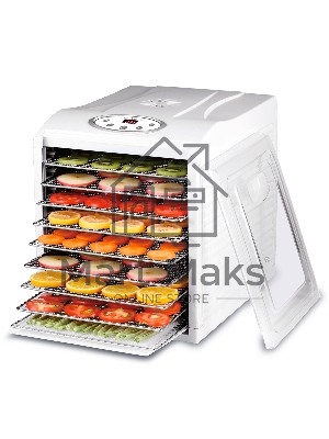 Сушилка для овощей и фруктов Pullman PL-1103, 9 уровней, 18 поддонов, 700 Вт, белый