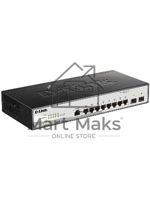 Коммутатор D-Link DGS-1210-10/ME/B2A 2 уровня с 8 портами 10/100/1000Base-T и 2 портами 1000Base-X SFP