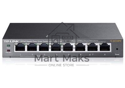 Коммутатор TP-Link SMB TL-SG108PE Easy Smart гигабитный 8-портовый коммутатор с 4 портами PoE