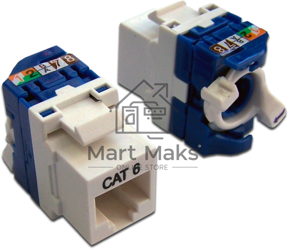Модуль Keystone Tooless, RJ-45, кат.6, UTP, 180 градусов, белый