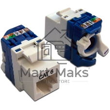 Модуль Keystone Tooless, RJ-45, кат.6, UTP, 180 градусов, белый