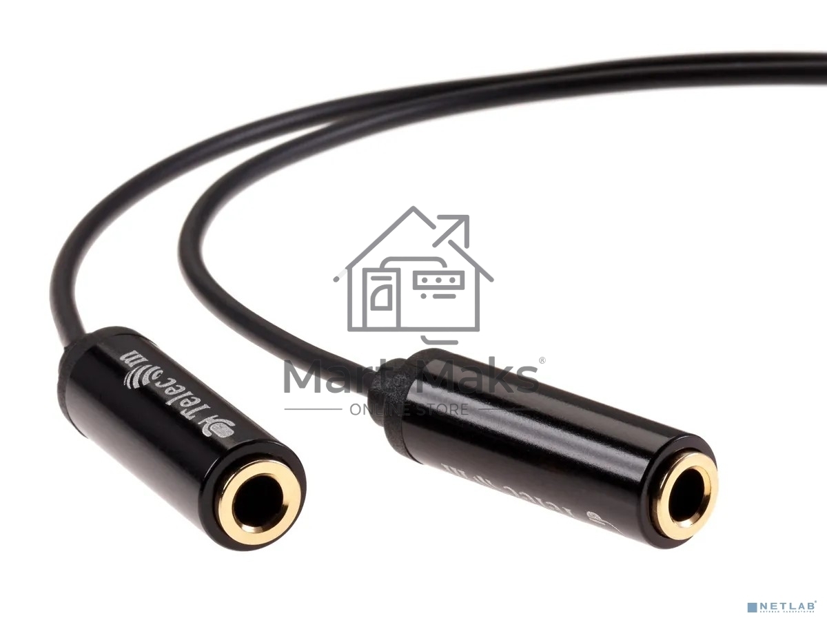 Кабель-адаптер Telecom TAV204M-0.2M 3.5ST(M)/2*3.5 ST(F), 0.2м, Telecom PRO <TAV204M-0.2M>