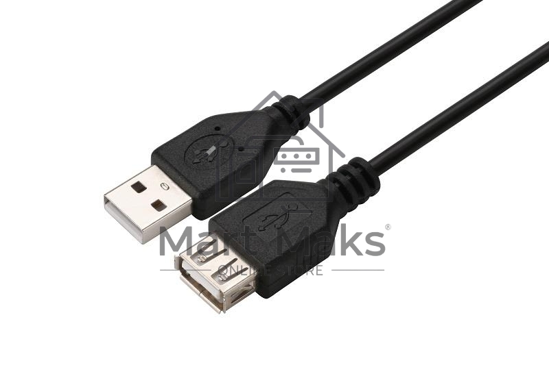Кабель GoPower удлинитель USB2.0 (m)-USB (f) 1.5м ПВХ черный в пакете (1/200)