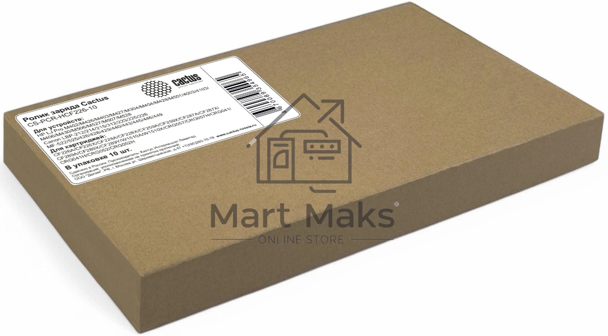 Ролик заряда Cactus CS-PCR-HCF226-10 для HP LJ Pro M402/M426/M403/M427/M304/M404/M428/M501/4003/4103/M406/M430/M506/M527/M507/M528 Canon LBP-212/214/215/312/223/225/226 MF-522/525/426/428/429/440/443/445/446/449