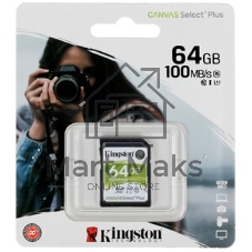 Флеш карта SDXC 64Gb Kingston SDS3/64Gb Canvas Select Plus w/o adapter
