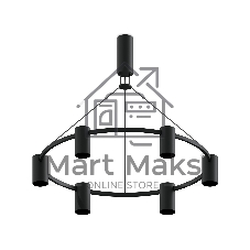 Корпус светильника C9022/6 SBK черный песок D695*1000mm MR16 GU5.3/6