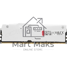 Оперативная память Kingston Fury Beast, DDR5, 16Gb (1x16GB), 5200MHz, CL40, DIMM, с радиатором, RGB, белый