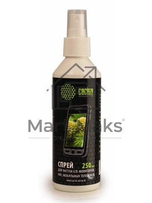 Спрей Cactus CS-S3002 для чистки LCD-мониторов, КПК, мобильных телефонов, 250 мл
