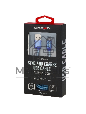 Кабель Crown USB - microUSB CMCU-3072M blue