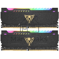 Оперативная память Patriot Viper Steel, DDR4, 16GB (2x8GB), 3200MHz, CL18, DIMM, с радиатором, RGB, черный