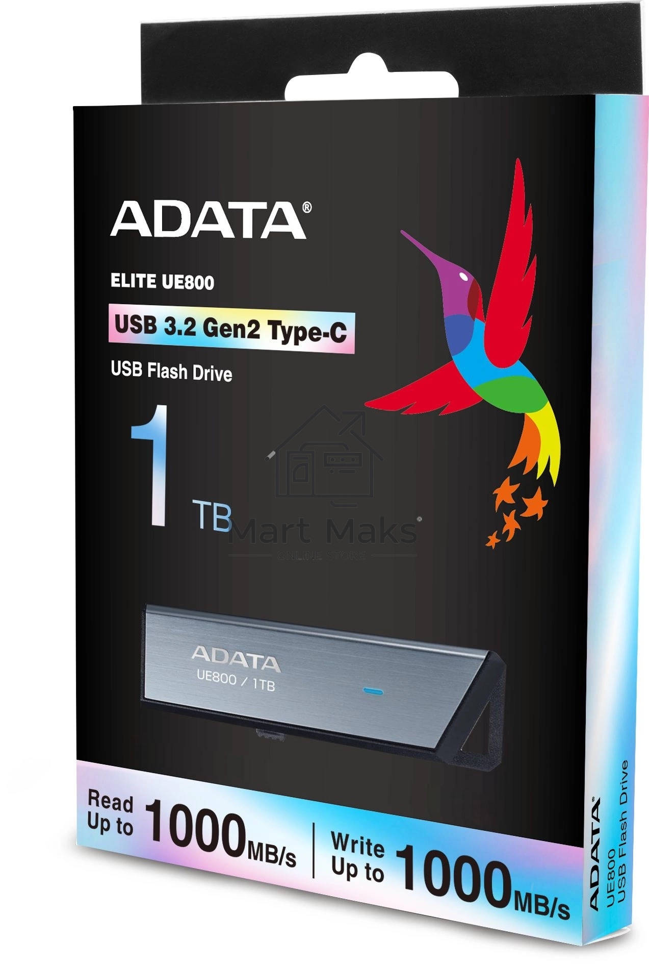 Флешка USB ADATA R/W 1TB ADATA Elite UE800, USB 3.2/TypeC серебристый