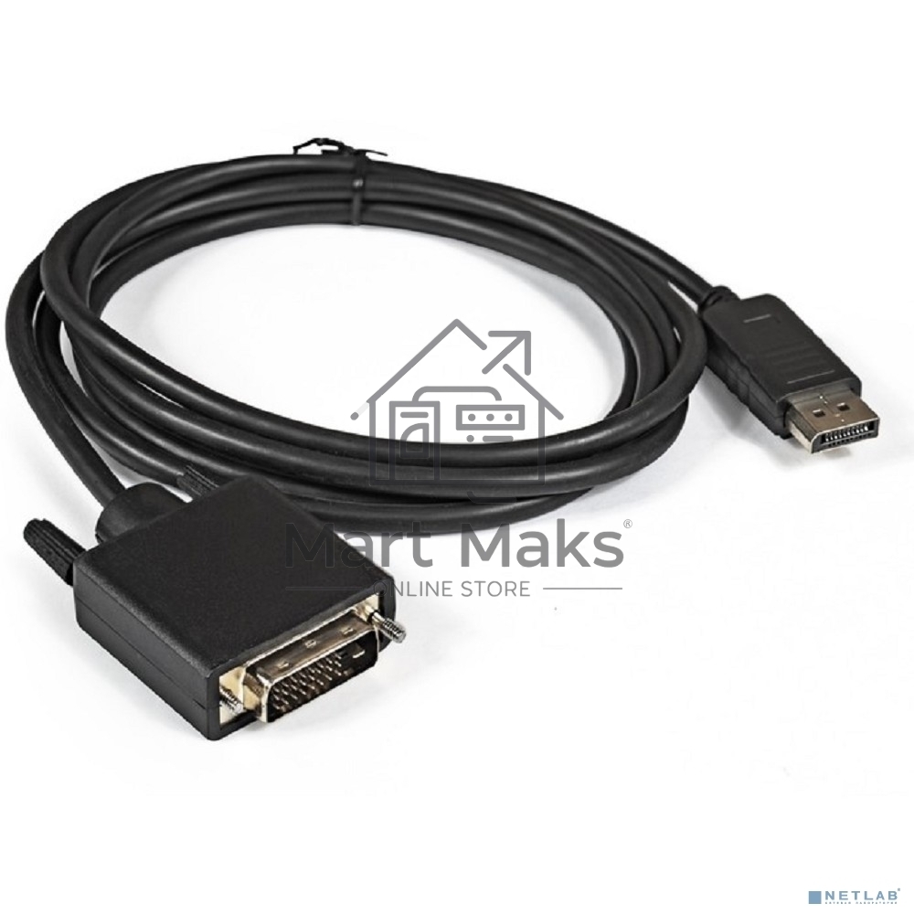 Кабель-переходник ExeGate EX284908RUS DisplayPort -DVI ExeGate EX-CC-DPM-DVIM-1.8 (20M/25M, 1,8м, экран)