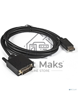 Кабель-переходник ExeGate EX284908RUS DisplayPort -DVI ExeGate EX-CC-DPM-DVIM-1.8 (20M/25M, 1,8м, экран)