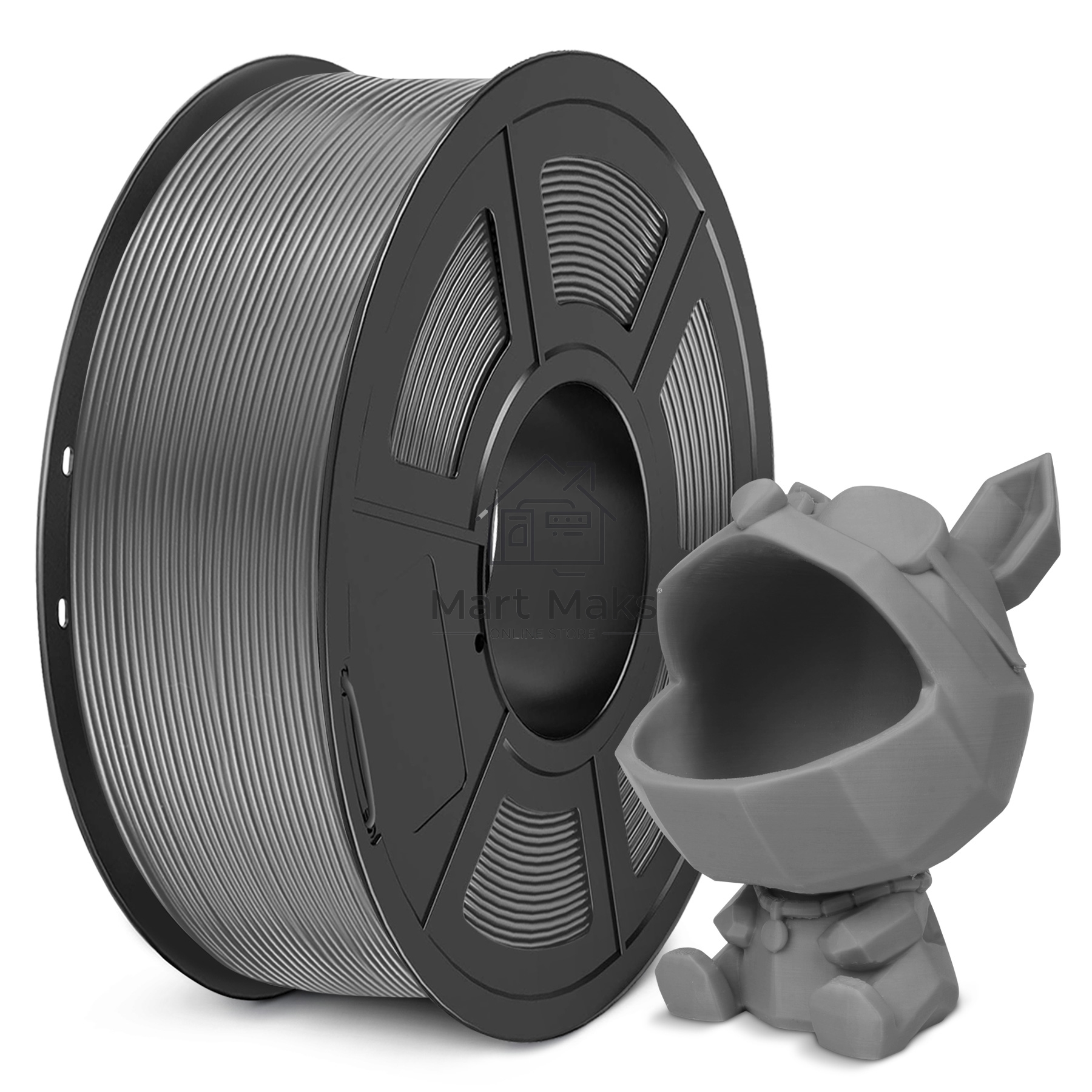 Филамент NVPrint PLA Meta Grey для 3D печати диаметр 1.75мм длина 330 метров масса 1 кг