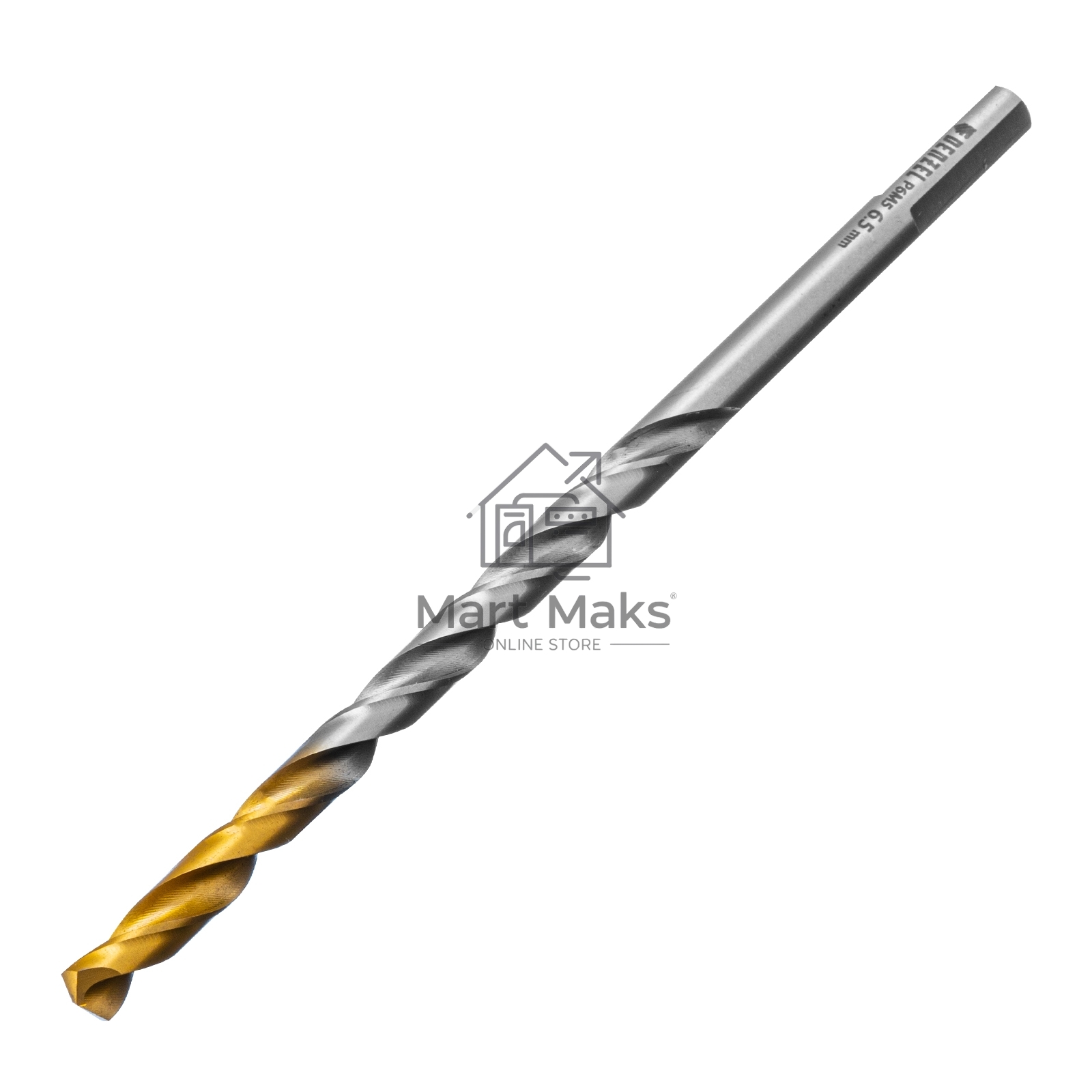 Сверло спиральное по металлу 6,5 х 148 мм, Р6М5, Golden Tip, удлиненное Denzel