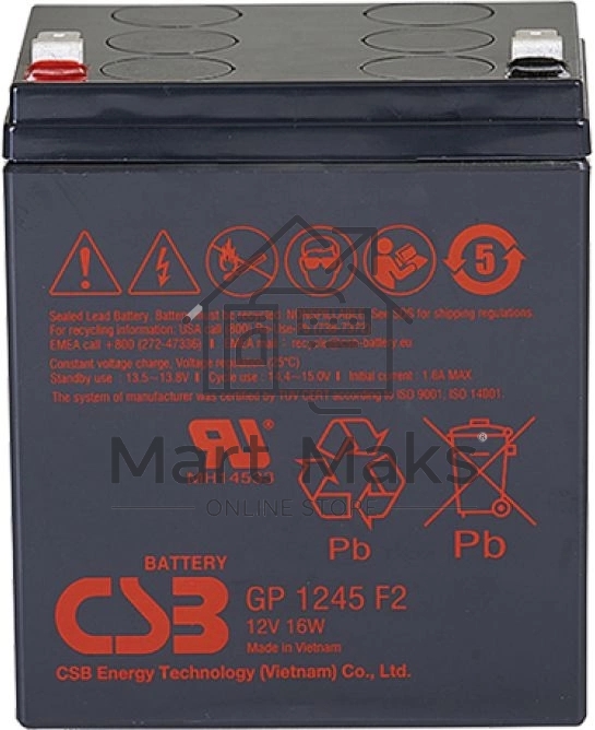 Батарея CSB GP 1245 (12V 4.5Ah 16W) клемма  F1 ( бюджетная версия )