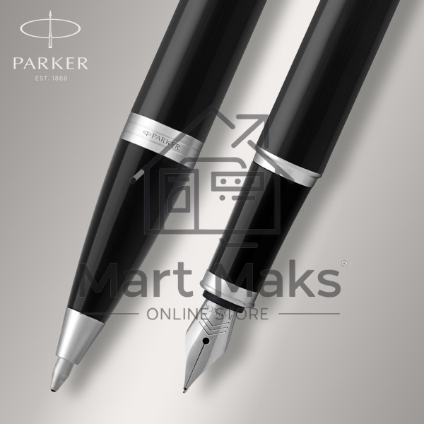 Набор ручек Parker IM Core FK221 (CW2093215) Black CT сталь нержавеющая, подарочная коробка ручка перьевая, ручка шариковая