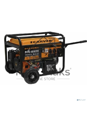 Электрогенератор бензиновый Carver PPG-8000Е, 6.5 кВт, 78 дБ, 88 кг