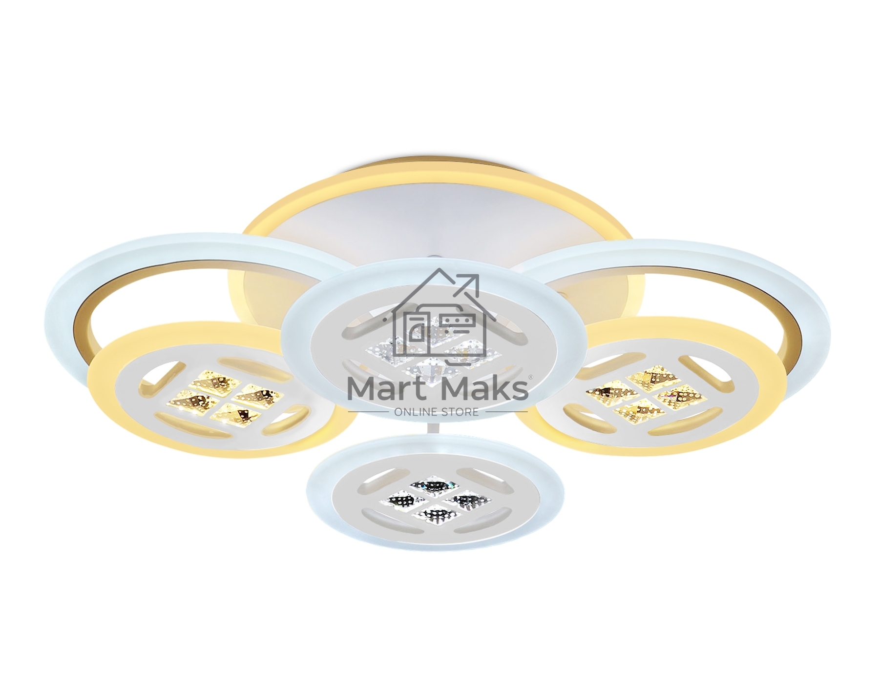 Светильник Ambrella light FA2951/6 WH белый 4200K/3000K+6400K/6400K+3000K 125W 550*405*150 (ПДУ ИК)