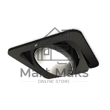 Комплект встраиваемого поворотного светильника Ambrella light XC7659023 SBK/MCH черный песок/хром матовый MR16 GU5.3 (C7659, N7033)