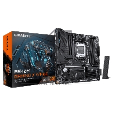 Материнская плата Gigabyte B840M GAMING X WIFI6E, AM5, AMD B840, 4xDDR5, 4xSATA, 2xM.2, 1xPCIe 4.0 x16, 1xPCIe 3.0 x16, 1xHDMI, 2xDP, 1x2.5Gb LAN, Wi-Fi 6E, Bluetooth 5.3, 1xUSB-C 5Gbps, 2xUSB-A 5Gbps, 4xUSB-A 2.0, 1xPS/2, 3x3.5 мм, 7.1, mATX