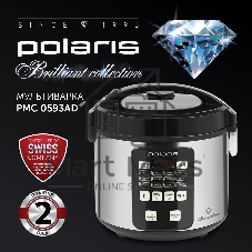 Мультиварка Polaris PMC 0593AD серебристый/черный, 5 л, 770 Вт, кнопки