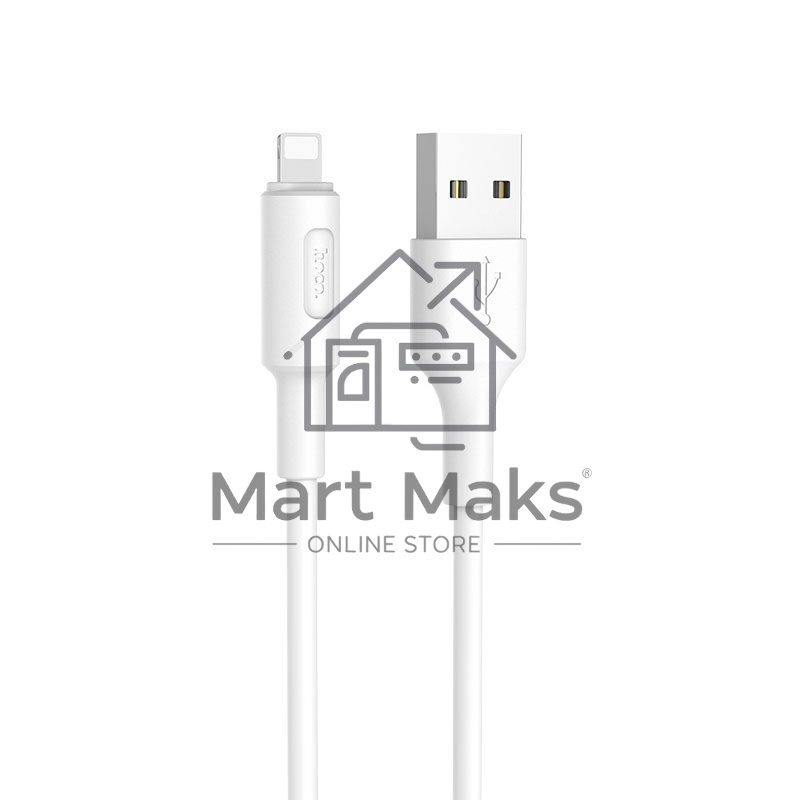 Кабель USB 2.0 hoco X25, AM/Lightning M, белый, 1м