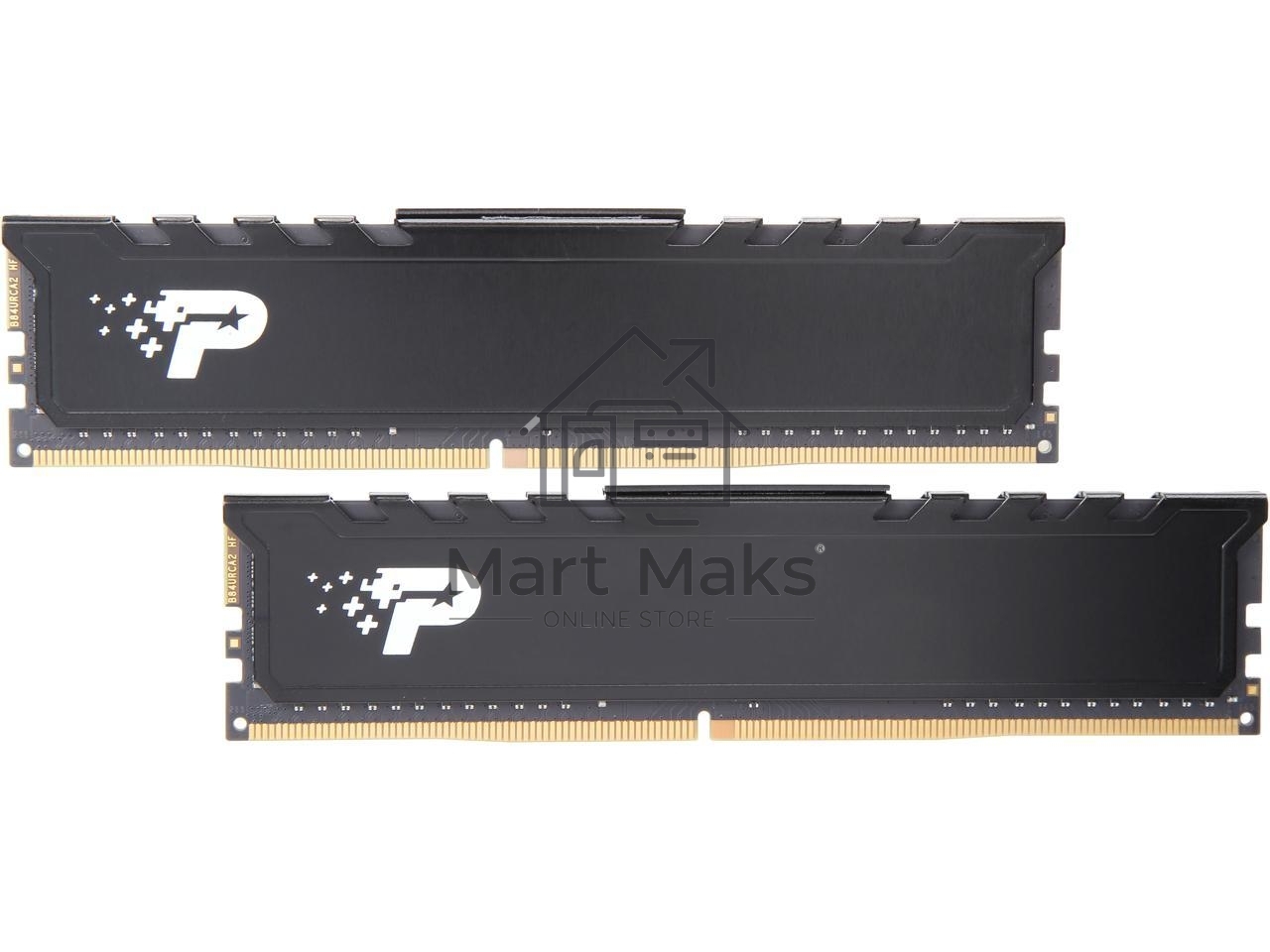 Оперативная память Patriot Signature, DDR4, 16GB (2x8 GB), 3200 MHz, CL22, DIMM, радиатор, черный