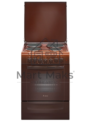 Плита электрическая Gefest 6140-02 0001 коричневый, конфорок 4 электрических, духовка 55 л, 60 см x 85 см x 60 см