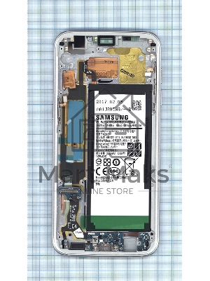 Дисплей для Samsung Galaxy S7 Edge SM-G935FD белый с рамкой и аккумулятором