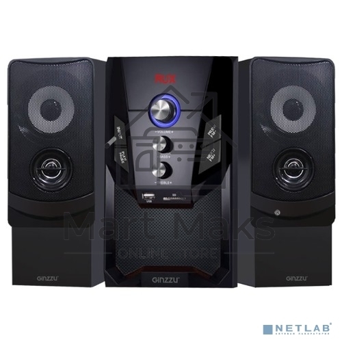 Акустическая система 2.1, 50W/BT/USB/SD/FM/ДУ Ginzzu GM-415