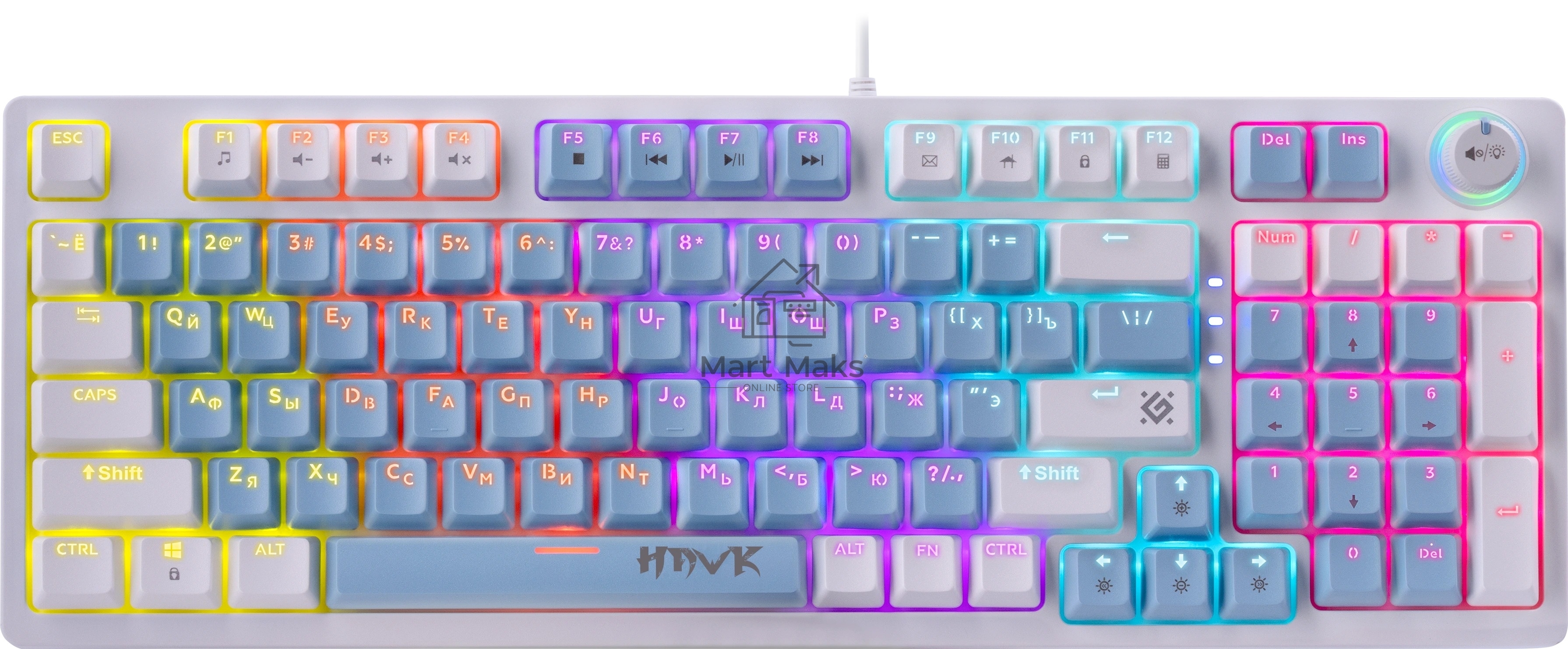 Клавиатура Defender Hawk GK-418 проводная, USB, белый