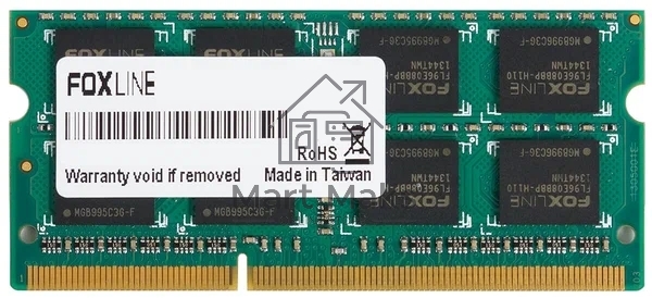 Оперативная память Foxline, DDR4, 8GB (1x8 GB), 3200 MHz, CL22, SO-DIMM (совместимо только с  процом Intel)