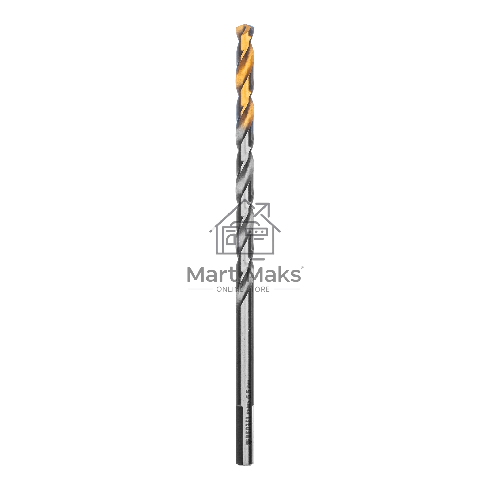 Сверло спиральное по металлу 6,5 х 148 мм, Р6М5, Golden Tip, удлиненное Denzel
