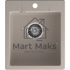 Мойка GRANFEST URBAN 242 1-чаша 420*490мм, монтаж: врезной, материал: кварц, песочный