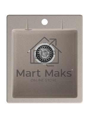 Мойка GRANFEST URBAN 242 1-чаша 420*490мм, монтаж: врезной, материал: кварц, песочный