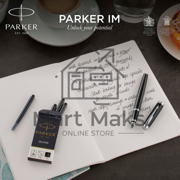 Набор ручек Parker IM Core FK221 (CW2093215) Black CT сталь нержавеющая, подарочная коробка ручка перьевая, ручка шариковая