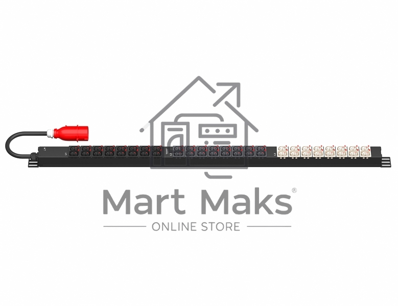 Блок распределения питания SMARTWATT PDU P-series 0U-B-3P16A-SMB-24C13-24C39-UL-3M-IEC309