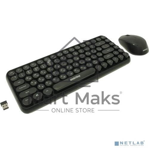 Комплект клавиатура+мышь Smartbuy 626376AG-K беспроводной, USB, 1000 DPI, чёрный