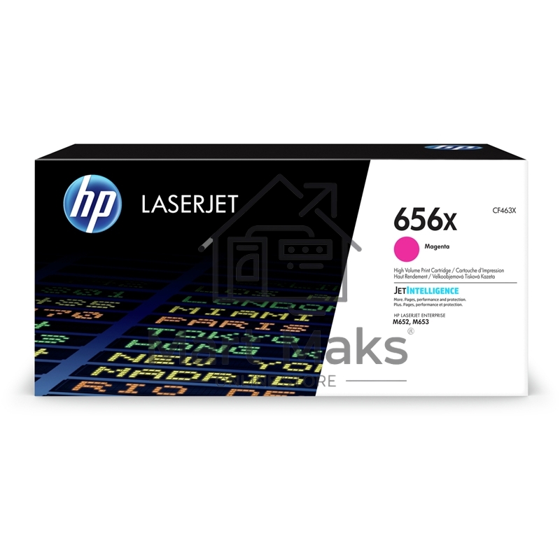 Картридж лазерный HP 656X пурпурный увеличенной емкости для HP CLJ M652/M653 (CF463X) 22000 стр