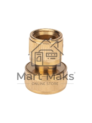 Коннектор латунный, быстросъемный, для шланга 3/4 Четыре Сезона